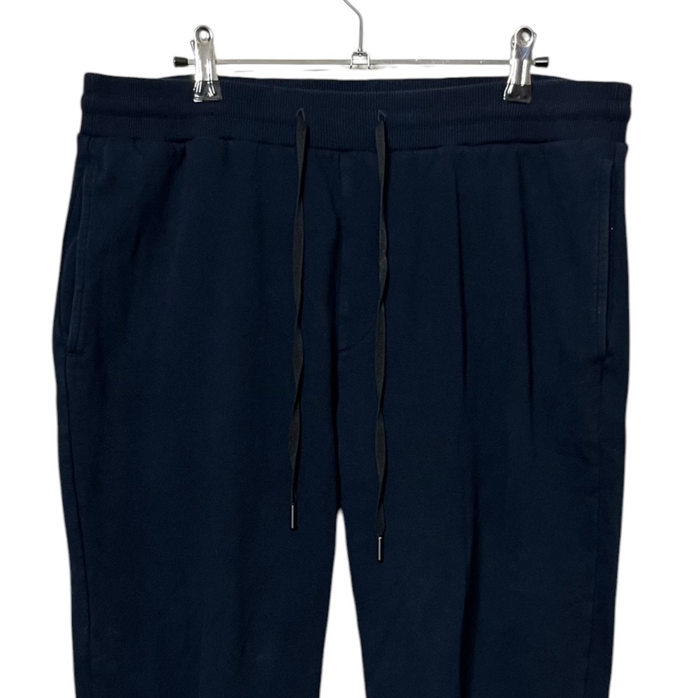 Theory Loft Pant Lounge Fleece HT Large Navy Cotton Casual Travel Athleisure Gym - Picture 3 of 9